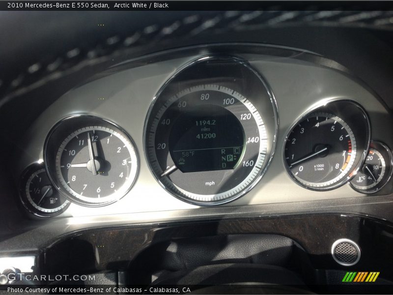 Arctic White / Black 2010 Mercedes-Benz E 550 Sedan