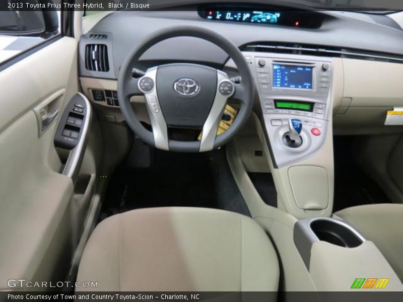 Black / Bisque 2013 Toyota Prius Three Hybrid