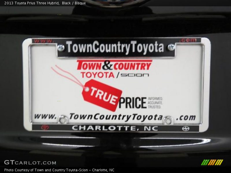 Black / Bisque 2013 Toyota Prius Three Hybrid