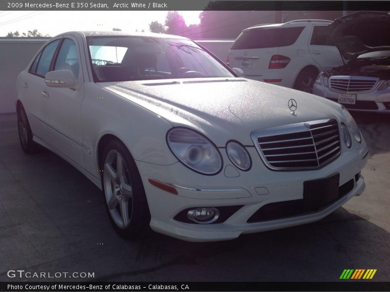 Arctic White / Black 2009 Mercedes-Benz E 350 Sedan