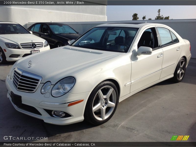 Arctic White / Black 2009 Mercedes-Benz E 350 Sedan