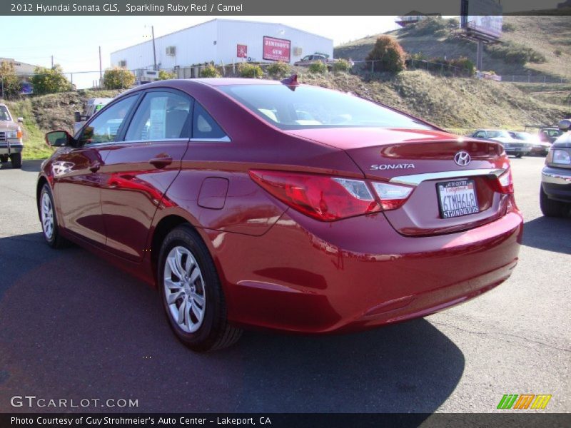 Sparkling Ruby Red / Camel 2012 Hyundai Sonata GLS