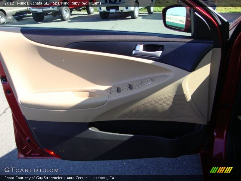 Sparkling Ruby Red / Camel 2012 Hyundai Sonata GLS