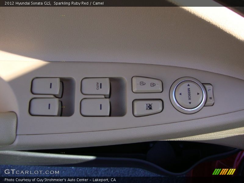Sparkling Ruby Red / Camel 2012 Hyundai Sonata GLS