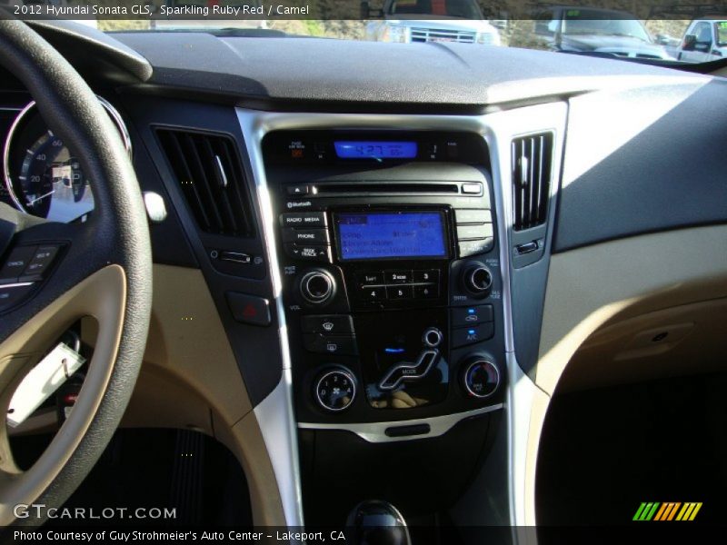 Sparkling Ruby Red / Camel 2012 Hyundai Sonata GLS
