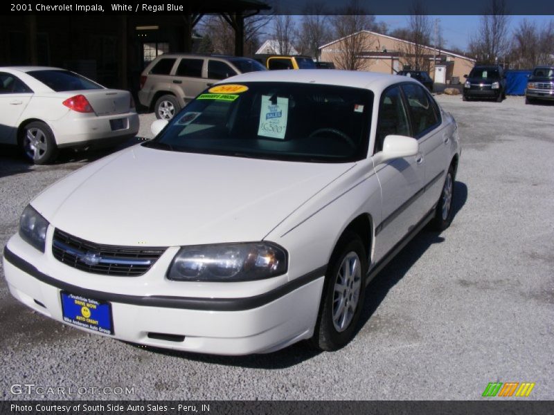 White / Regal Blue 2001 Chevrolet Impala