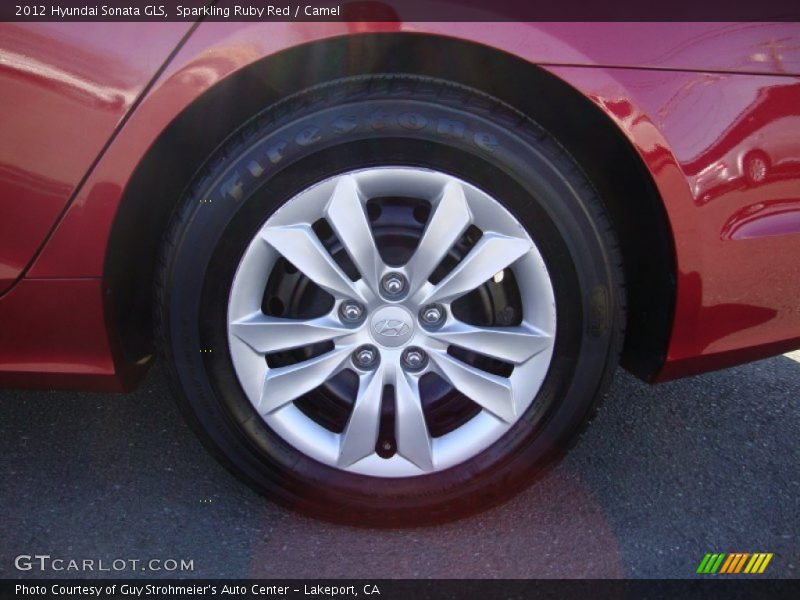 Sparkling Ruby Red / Camel 2012 Hyundai Sonata GLS