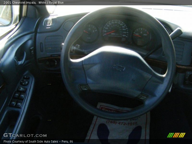 White / Regal Blue 2001 Chevrolet Impala