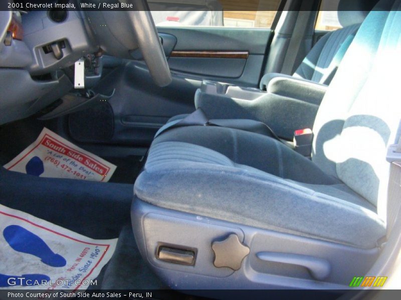 White / Regal Blue 2001 Chevrolet Impala