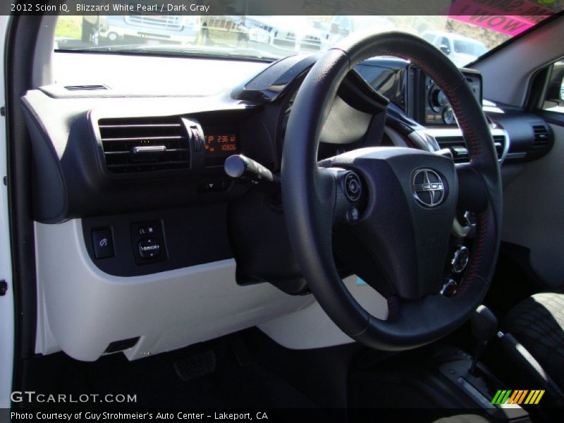 Blizzard White Pearl / Dark Gray 2012 Scion iQ