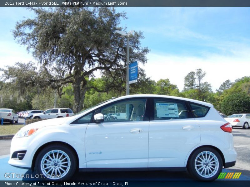 White Platinum / Medium Light Stone 2013 Ford C-Max Hybrid SEL