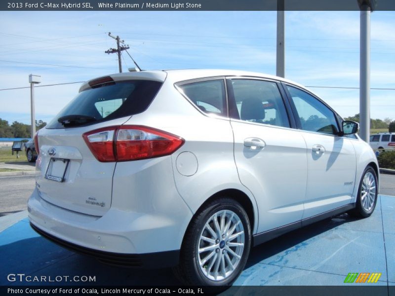 White Platinum / Medium Light Stone 2013 Ford C-Max Hybrid SEL