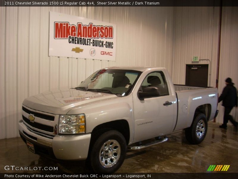 Sheer Silver Metallic / Dark Titanium 2011 Chevrolet Silverado 1500 LS Regular Cab 4x4