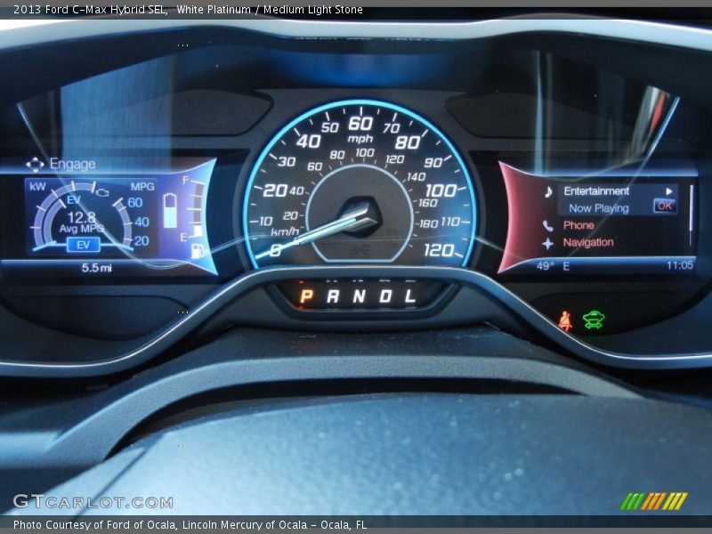White Platinum / Medium Light Stone 2013 Ford C-Max Hybrid SEL