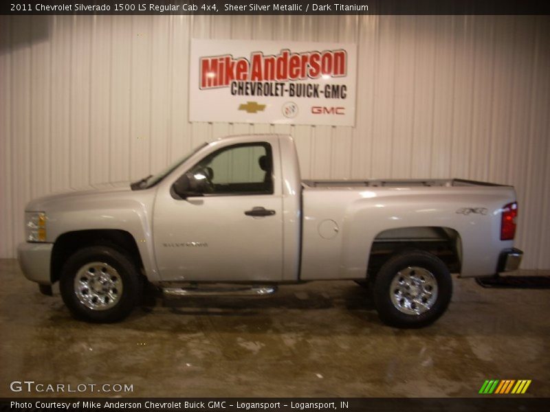 Sheer Silver Metallic / Dark Titanium 2011 Chevrolet Silverado 1500 LS Regular Cab 4x4