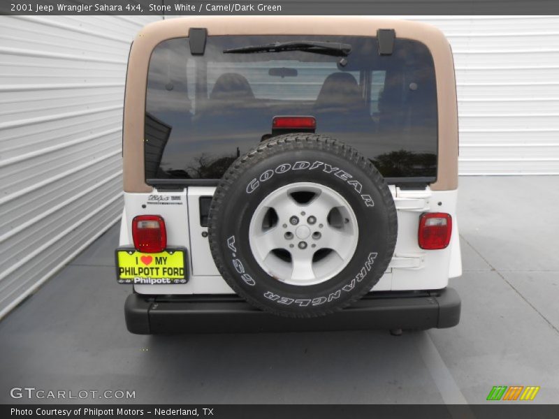 Stone White / Camel/Dark Green 2001 Jeep Wrangler Sahara 4x4