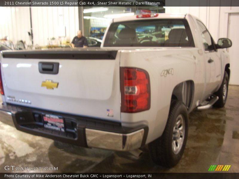 Sheer Silver Metallic / Dark Titanium 2011 Chevrolet Silverado 1500 LS Regular Cab 4x4