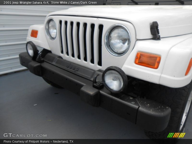 Stone White / Camel/Dark Green 2001 Jeep Wrangler Sahara 4x4