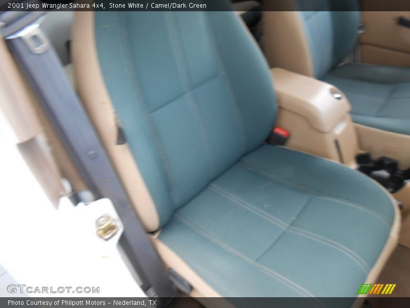 Stone White / Camel/Dark Green 2001 Jeep Wrangler Sahara 4x4