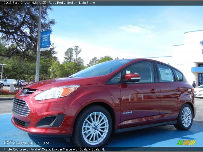Ruby Red / Medium Light Stone 2013 Ford C-Max Hybrid SE