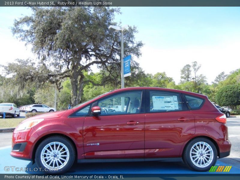 Ruby Red / Medium Light Stone 2013 Ford C-Max Hybrid SE