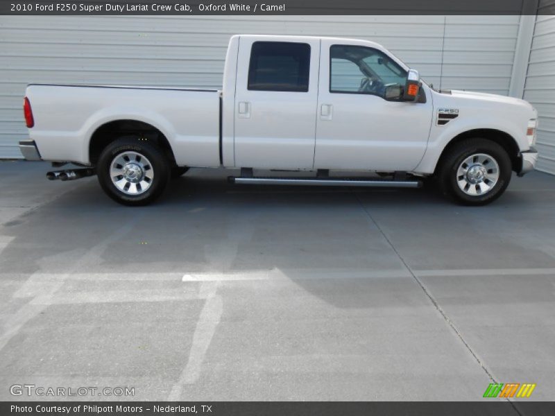 Oxford White / Camel 2010 Ford F250 Super Duty Lariat Crew Cab