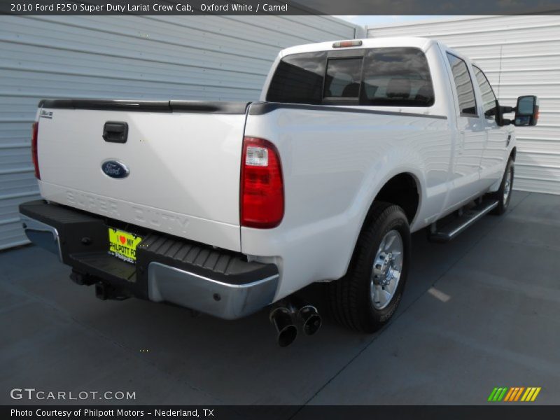 Oxford White / Camel 2010 Ford F250 Super Duty Lariat Crew Cab
