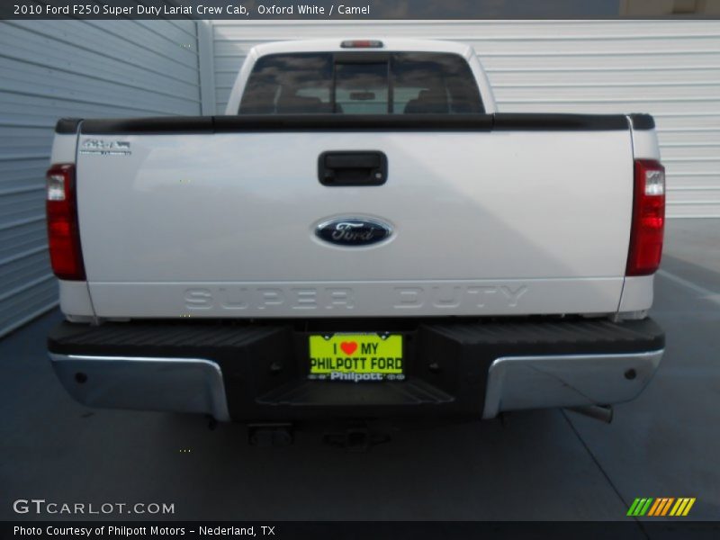 Oxford White / Camel 2010 Ford F250 Super Duty Lariat Crew Cab