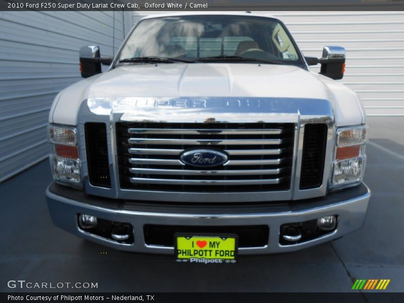 Oxford White / Camel 2010 Ford F250 Super Duty Lariat Crew Cab