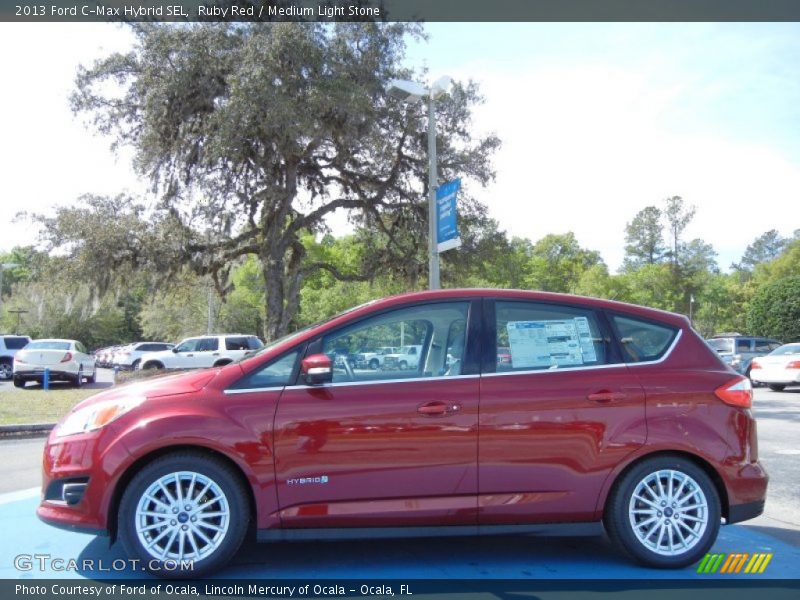 Ruby Red / Medium Light Stone 2013 Ford C-Max Hybrid SEL