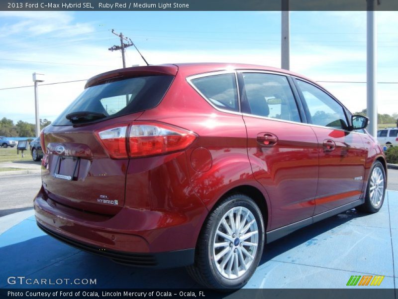 Ruby Red / Medium Light Stone 2013 Ford C-Max Hybrid SEL