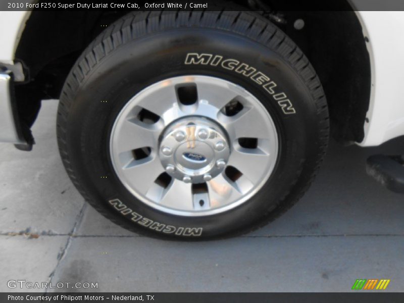 Oxford White / Camel 2010 Ford F250 Super Duty Lariat Crew Cab