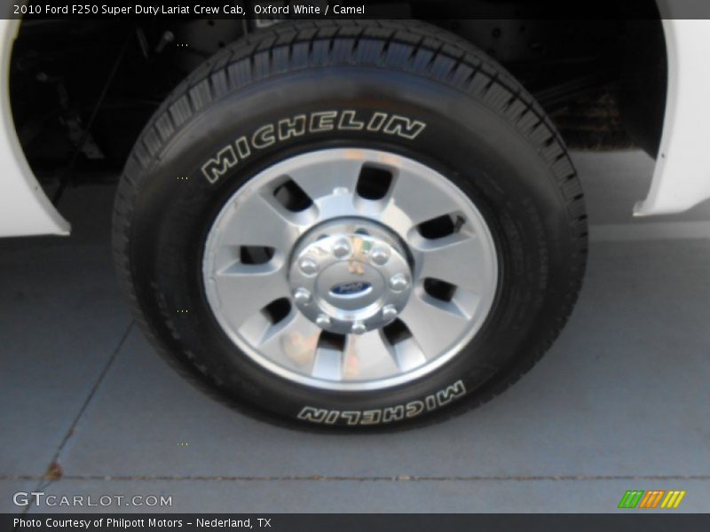 Oxford White / Camel 2010 Ford F250 Super Duty Lariat Crew Cab