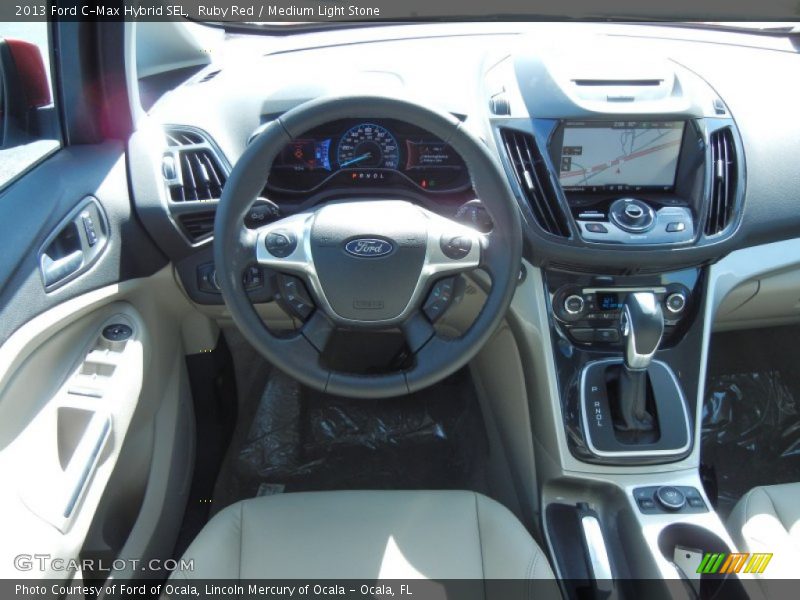Ruby Red / Medium Light Stone 2013 Ford C-Max Hybrid SEL