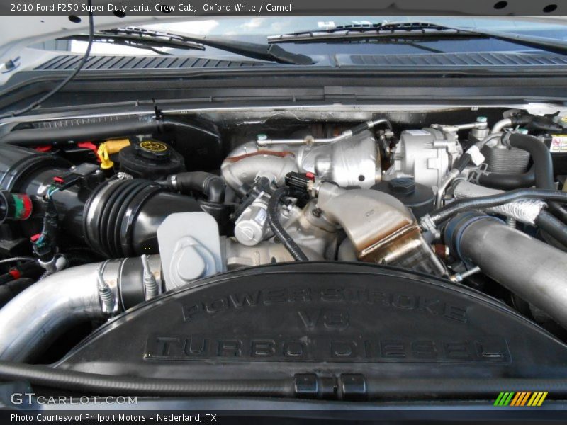 Oxford White / Camel 2010 Ford F250 Super Duty Lariat Crew Cab