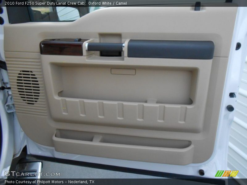Oxford White / Camel 2010 Ford F250 Super Duty Lariat Crew Cab