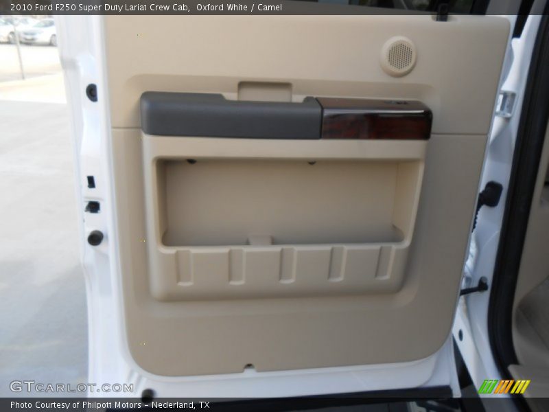 Oxford White / Camel 2010 Ford F250 Super Duty Lariat Crew Cab