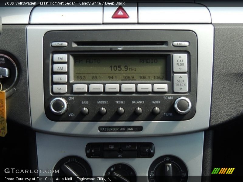 Candy White / Deep Black 2009 Volkswagen Passat Komfort Sedan