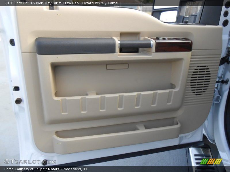 Oxford White / Camel 2010 Ford F250 Super Duty Lariat Crew Cab