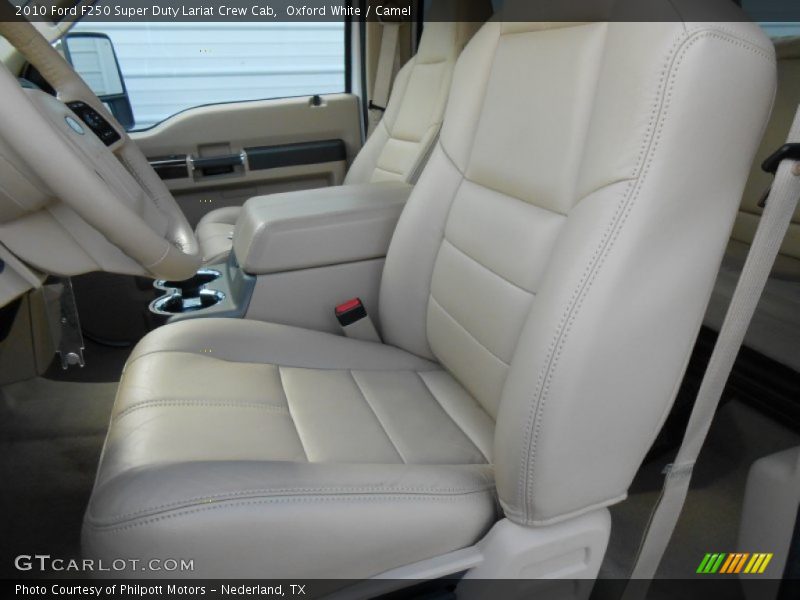 Oxford White / Camel 2010 Ford F250 Super Duty Lariat Crew Cab