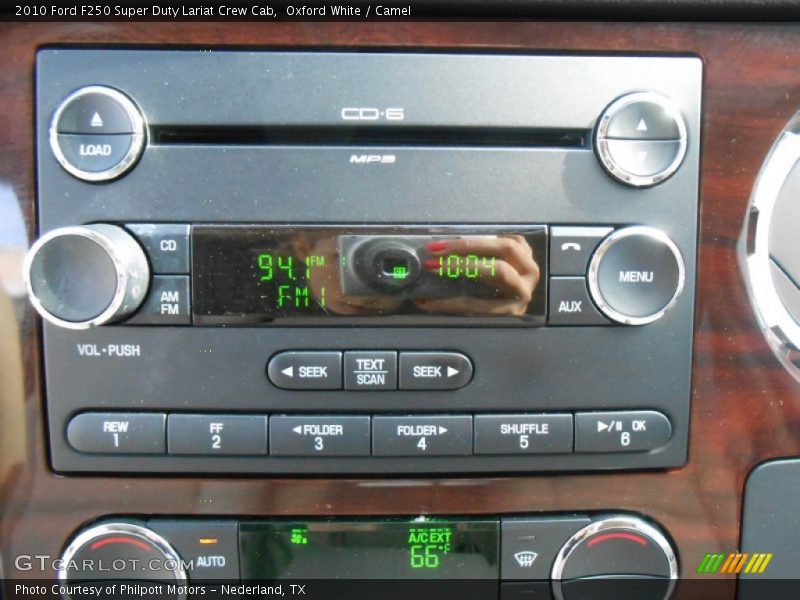 Oxford White / Camel 2010 Ford F250 Super Duty Lariat Crew Cab