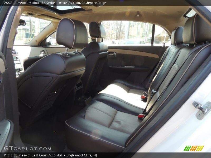 White / Cocoa/Cashmere Beige 2008 Chevrolet Malibu LTZ Sedan