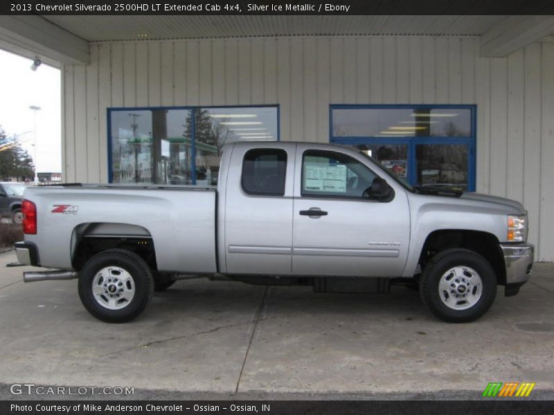 Silver Ice Metallic / Ebony 2013 Chevrolet Silverado 2500HD LT Extended Cab 4x4