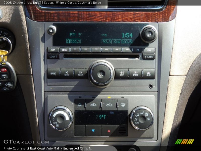 White / Cocoa/Cashmere Beige 2008 Chevrolet Malibu LTZ Sedan