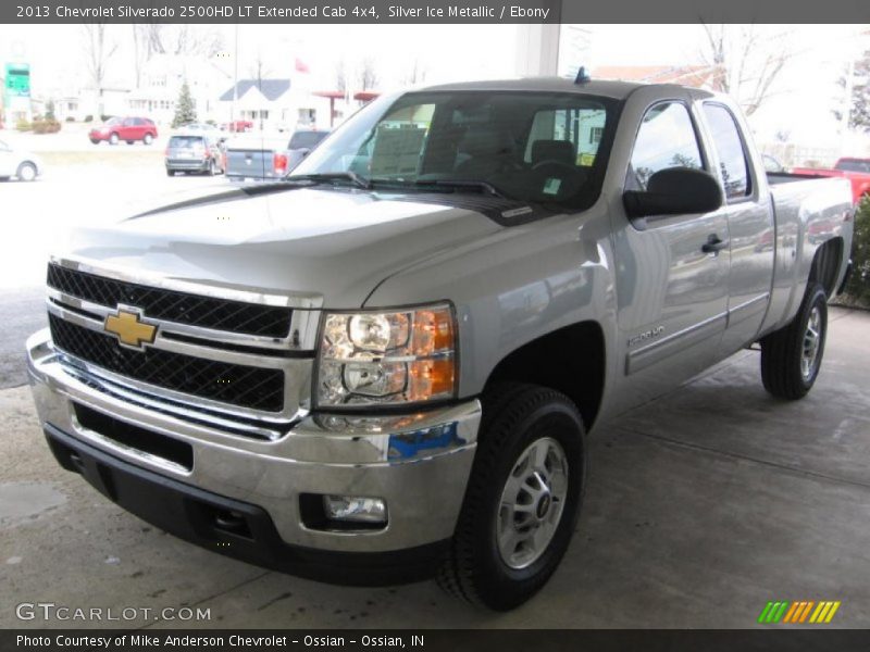 Silver Ice Metallic / Ebony 2013 Chevrolet Silverado 2500HD LT Extended Cab 4x4