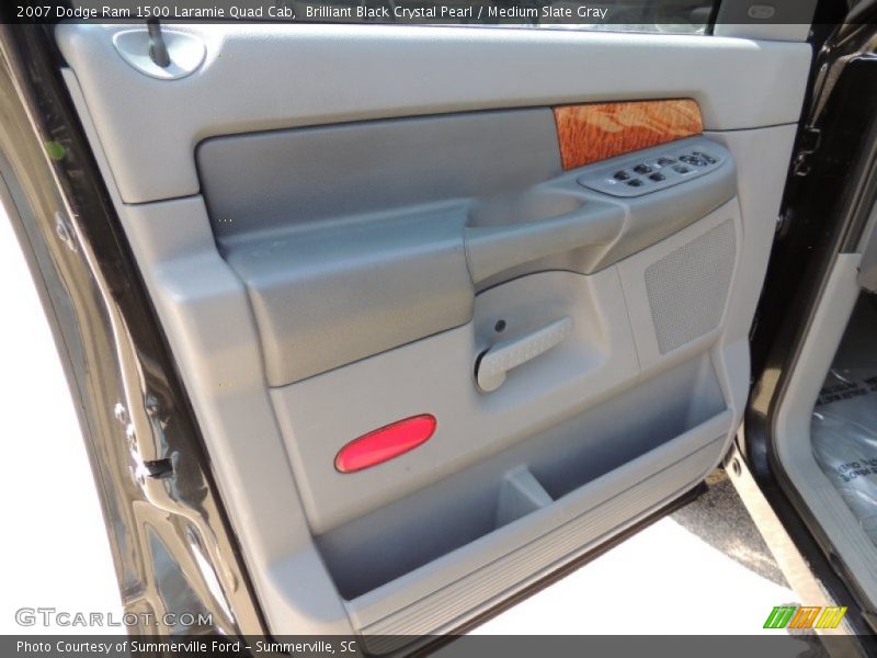 Brilliant Black Crystal Pearl / Medium Slate Gray 2007 Dodge Ram 1500 Laramie Quad Cab