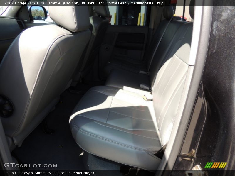 Brilliant Black Crystal Pearl / Medium Slate Gray 2007 Dodge Ram 1500 Laramie Quad Cab