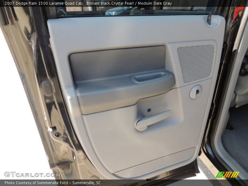 Brilliant Black Crystal Pearl / Medium Slate Gray 2007 Dodge Ram 1500 Laramie Quad Cab