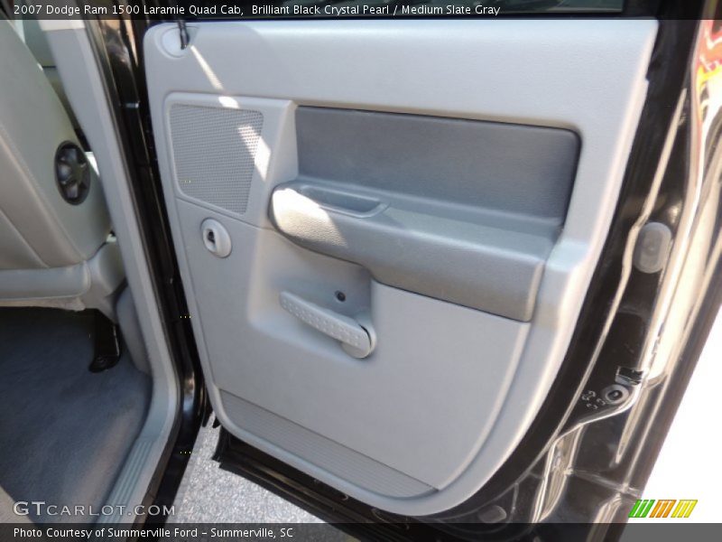 Brilliant Black Crystal Pearl / Medium Slate Gray 2007 Dodge Ram 1500 Laramie Quad Cab