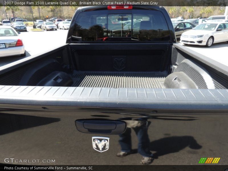 Brilliant Black Crystal Pearl / Medium Slate Gray 2007 Dodge Ram 1500 Laramie Quad Cab